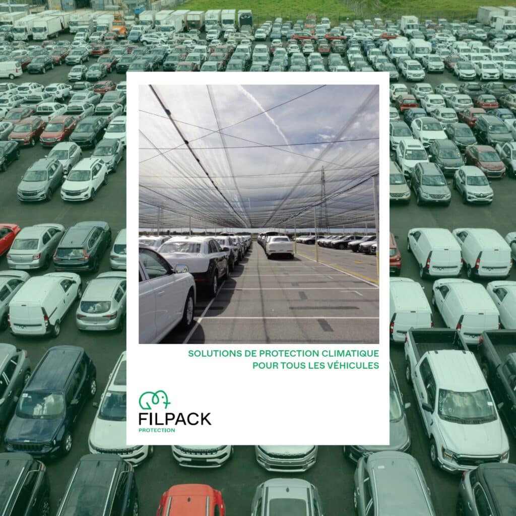 Catalogue des solutions de protection pour les parcs automobiles, incluant des couvertures, bâches et films pour préserver vos véhicules.