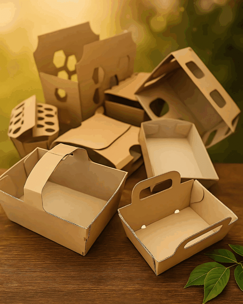 Barquettes carton compact fruits et légumes – formes variées